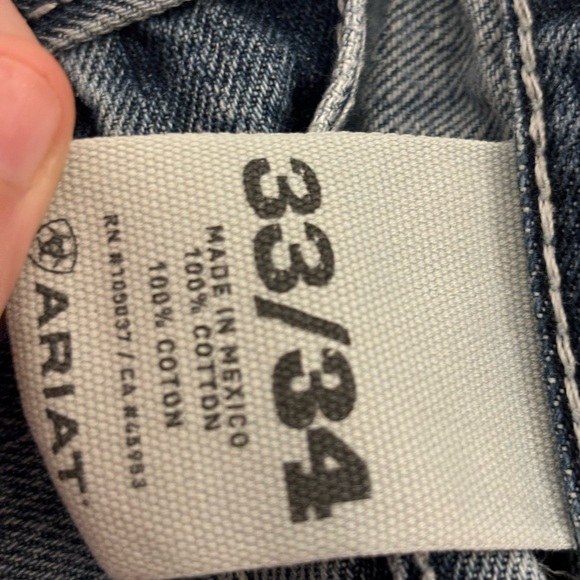 Ariat jeans white stitching relaxed fit amazing condition #baggy #jnco #relaxed - Picture 7 of 11